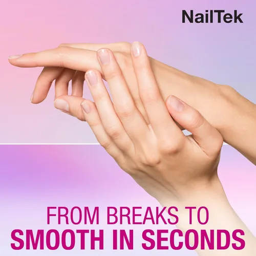 Miniatura 2 de Nail Tek Lima de cristal – Lima de uñas de cristal con estuche, duradera y suave para uñas naturales, diseño fácil de viajar, fucsia, mini 3 pulgadas
