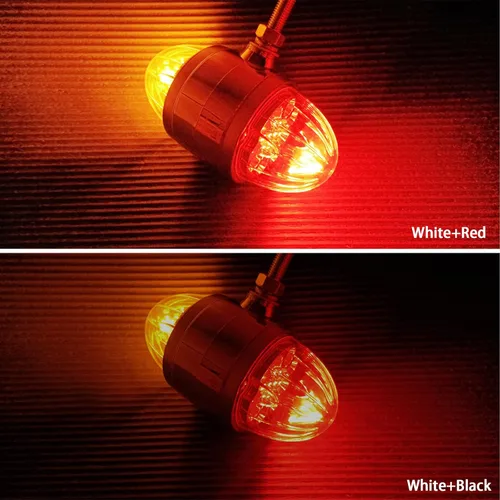 Miniatura 3 de 2 luces LED de doble función sandía de doble cara, lente transparente LED rojo ámbar con reflector, 3.5 pulgadas de doble cara redonda LED