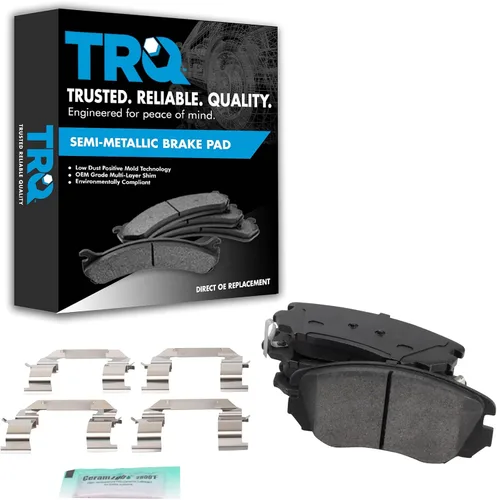 Miniatura 157 de TRQ Pastillas de freno delanteras semi metálicas compatibles con Ford Expedition 2018-2021 F-150 2018-2020 Lincoln Navigator 2018-2022