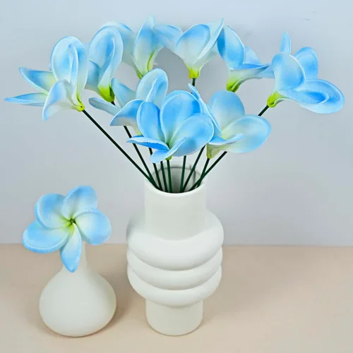 Miniatura 10 de Regalos de Cumpleaños para Mujeres 8pcs Flores Rosa Claro PU Tacto Real Flores Regalos para Mujeres para Navidad Flores Artificiales para Bricolaje