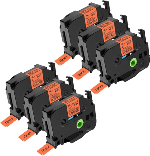 Miniatura 17 de NineLeaf Paquete de 6 cintas de etiquetas compatibles con Brother TZ TZe TZe-531 TZe531 TZ-531 TZ531 0.472 in 1/2 pulgadas, negro sobre azul