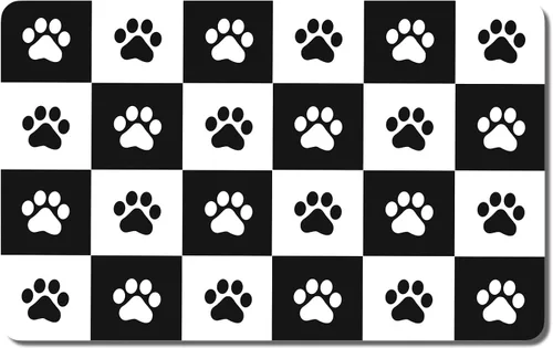 Miniatura 31 de Rnivvi Tapete de comida para perros, 16" x 24" absorbente, tapete para tazones de perros y gatos para comida y agua, bonita alfombra de goma