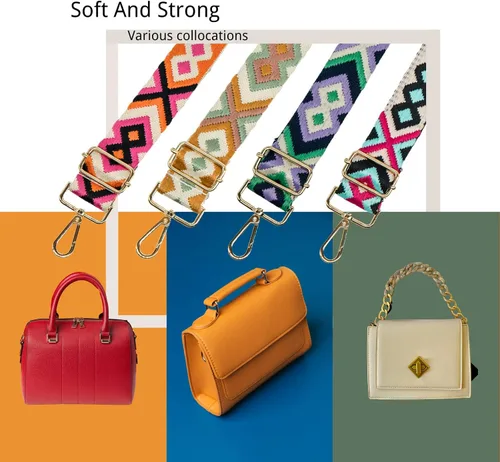 Miniatura 213 de S&loyoe Correas de repuesto para bolso, correa ajustable para bolsa cruzada, correas de guitarra anchas para bolsos de 1.5 pulgadas