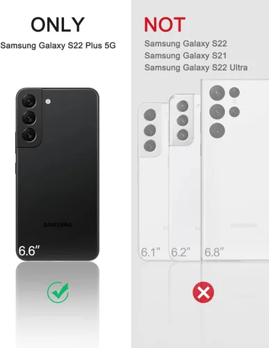Miniatura 2 de Dexnor Funda para Samsung Galaxy S22 Plus, [protector de pantalla y soporte integrados] Protección de grado militar resistente a prueba de golpes