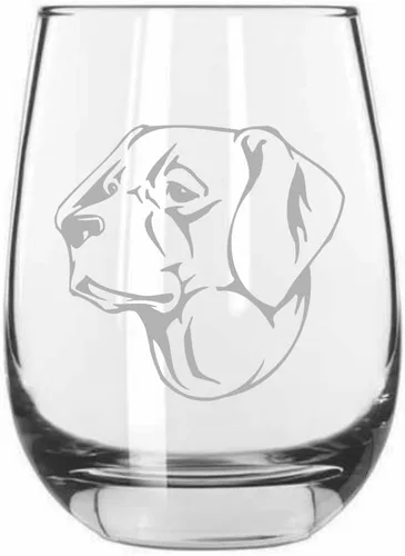 Miniatura 375 de Sakhalin Husky Dog - Copa de vino grabada personalizada de 15.25 onzas sin tallo