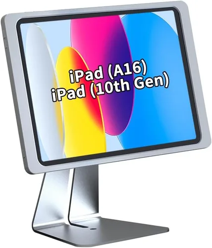 Miniatura 10 de Soporte magnético en el escritorio con funda de carga A6 para iPad mini (A17 Pro, A15 Bionic) de 8.3 pulgadas, forma clásica de L, base de metal