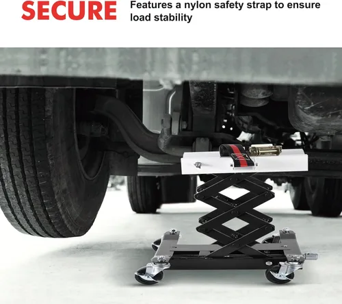 Miniatura 5 de Gato de transmisión de bajo perfil de 450 libras - Elevadro para reparación de automóviles de servicio pesado con rango de altura de 7-23 pulgadas