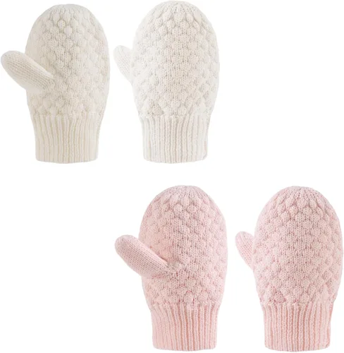 Miniatura 7 de Guantes de punto para bebés, niños y niñas, guantes de invierno para recién nacidos, guantes de 0 a 3 años