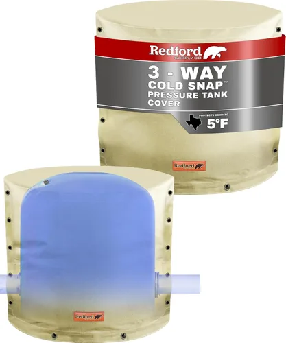Miniatura 12 de Redford Supply Co. Cold Snap - Cubierta para tanque de presión de agua con apertura de 3 vías, resistente a la intemperie, aislada