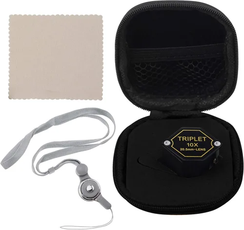 Miniatura 9 de 10 lupas para joyería, lupa de 0.807 in, lente trillizo, cristal óptico, herramienta de aumento de gemas de bolsillo para joyero, filatelista