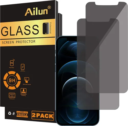 Miniatura 17 de Ailun Protector de pantalla de privacidad para iPhone 16e / iPhone 14 / iPhone 13 / iPhone 13 Pro [6.1 pulgadas] paquete de 2 fundas de vidrio