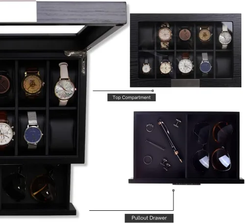 Miniatura 8 de Decorebay Busy Man - Vitrina de lujo y organizador de joyas para hombre