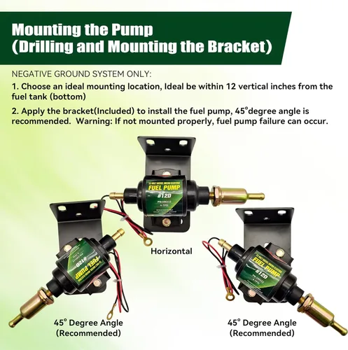 Miniatura 5 de 12D Bomba de combustible eléctrica diesel micro universal de 5/16 pulgada de entrada y salida 12V 1-2 A, 35 GPH, 4-7 PSI 4-7PSI 35 GPH para diesel