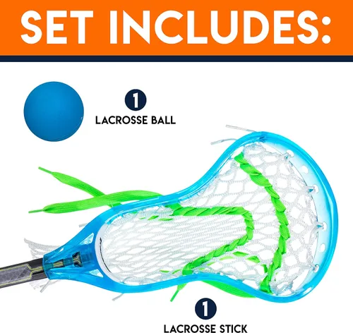 Miniatura 3 de Franklin Sports Juego Mini de Palo de Lacrosse + Bola para Niños - Palo de Lacrosse Plástico Venom para Principiantes - Juego Perfecto para Niños +