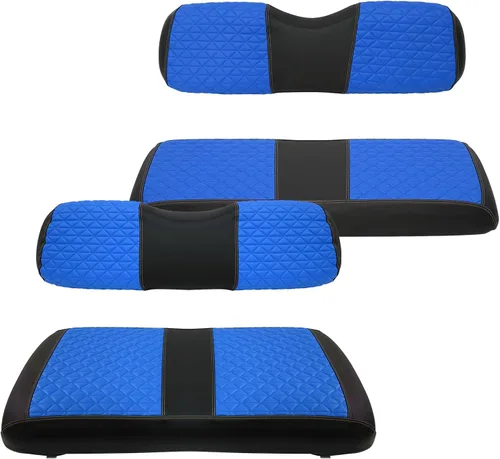 Miniatura 17 de XUANYUDG0769 Fundas de Asiento Delantero y Trasero para Carrito de Golf para EZGO TXT/RXV Club Car DS/Precedent Yamaha G29, Hechas de Vinilo
