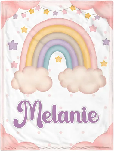 Miniatura 29 de Manta de Bebé Personalizada para Niñas, Manta de Bebé Personalizada con Nombre Súper Suave Mantas con Nombre Personalizado para Niños, Mantas