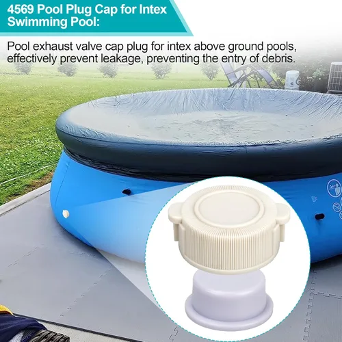Miniatura 2 de 4569 Tapa de tapón de drenaje de piscina de 1/3 pulgadas para válvula de escape Intex, pieza de repuesto de tapa de tapón de válvula de drenaje