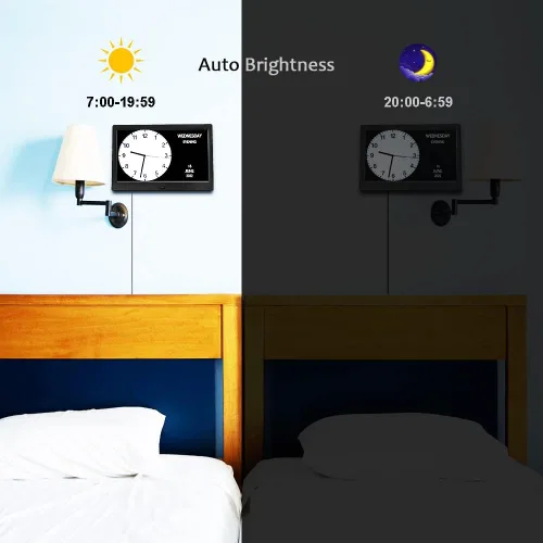 Miniatura 4 de AINFTIME Reloj DST con día y fecha para ancianos, 3 pantallas, calendario digital, alarma, día, demencia, Alzheimer, reloj con pantalla extragrande