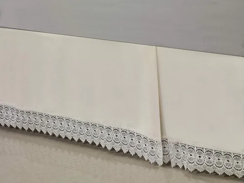 Miniatura 8 de Elegant Comfort ™ Plataforma de microfibra suave y sedosa con flecos de encaje, resistente a las arrugas y a la decoloración con caída de 15 pulgadas