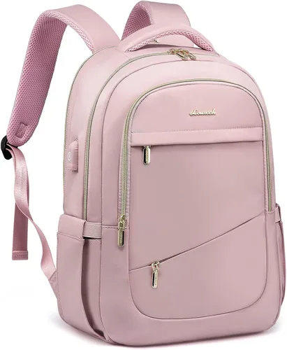 Miniatura 10 de LOVEVOOK - Mochila de computadora portátil para mujer, bolsa de 15.6 pulgadas delgada con compartimento separado para la computadora para el trabajo
