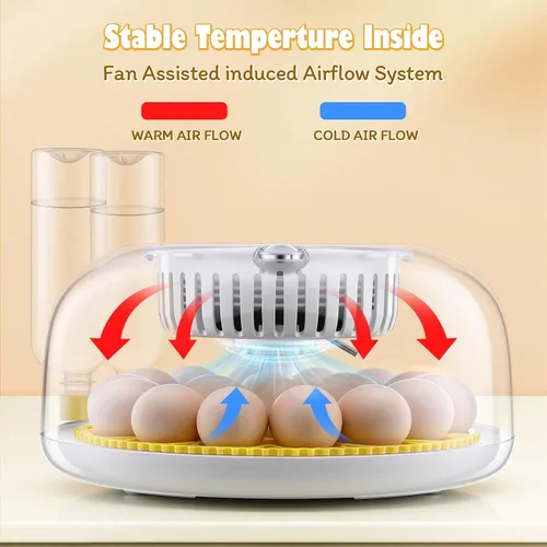 Miniatura 3 de Sailnovo 18 incubadoras de huevos para incubar huevos con llenado automático de agua y giro de huevos, incubadora para huevos de gallina, control