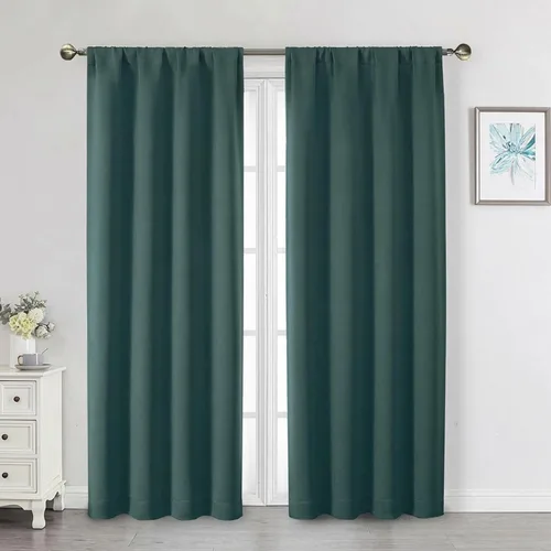 Miniatura 120 de Cortinas opacas para dormitorio, sala de estar, juego de 2 paneles de 54 pulgadas de largo, cortinas de oscurecimiento de habitación con aislamiento
