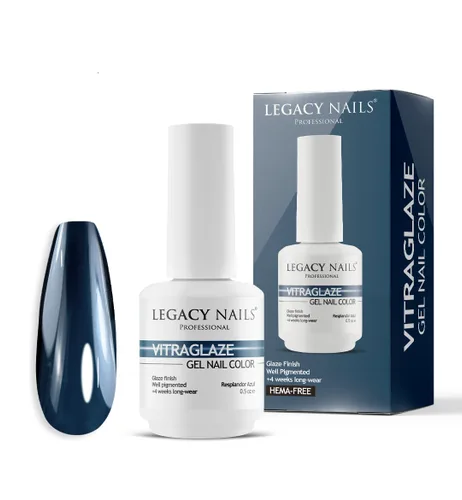 Miniatura 11 de LEGACY NAILS Esmalte de uñas de gel profesional VITRAGLAZE con efecto vitral, acabado de vidrio translúcido, sin HEMA ni TPO, brillo duradero hasta