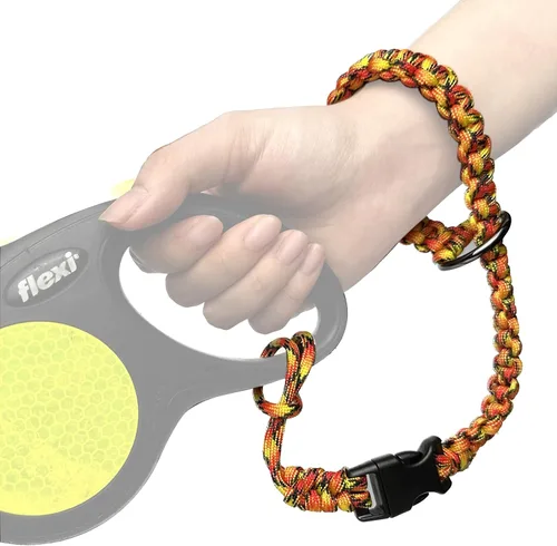 Miniatura 8 de Correa de muñeca ajustable manos libres para correa de perro, correa de seguridad para correas retráctiles para perros, negro