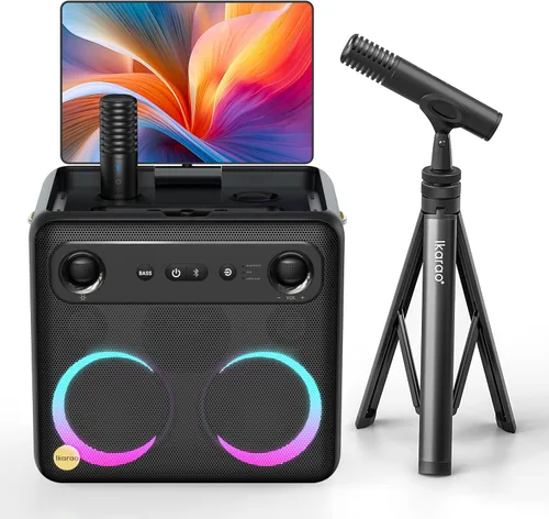 Miniatura 11 de Ikarao Máquina de karaoke para adultos con pantalla de letras, pantalla integrada de 13.3 pulgadas, máquina de karaoke verdaderamente todo en uno