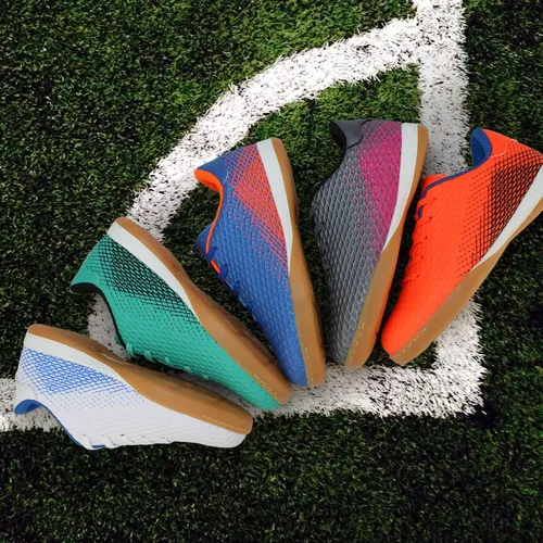 Miniatura 7 de Hawkwell Tacos deportivos unisex con cordones para niños y niñas zapatos de fútbol para entrenamiento de interiores niñoniño pequeñoniño grande