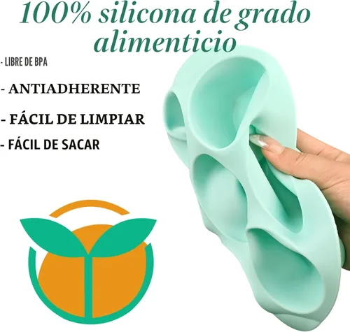 Miniatura 2 de Sakolla 2 Pack Moldes de Silicona para Huevos al Horno para Freidora de Aire, Molde Antiadherente de 7 Tazas para Freidora de Aire para Hornear