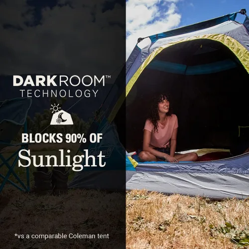 Miniatura 3 de Coleman Camp Burst - Tienda de campaña para 4 personas, estilo paraguas con fácil configuración de 45 segundos, opción de habitación oscura