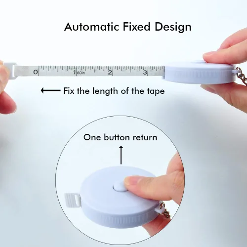 Miniatura 4 de Edtape - 2 cintas métricas para cuerpo, cinta métrica para tela de costura corporal, tela a medida, cinta de medición médica, 60 pulgadas/4.9 ft