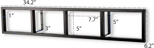 Miniatura 6 de You Have Space Estante de almacenamiento de CD y DVD para pared, estante de almacenamiento de medios de almacenamiento de 34 pulgadas y organizador
