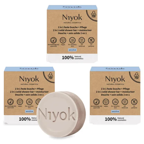 Miniatura 9 de Niyok Natural Cosmetics - Champú sólido 2 en 1 + barra acondicionadora, aroma Green Touch, 2.82 oz, paquete de 3