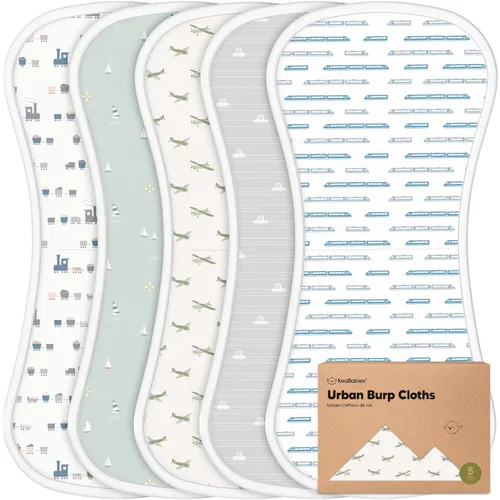 Paños orgánicos para eructos para bebés niños y niñas, paquete de 5 paños de algodón súper absorbentes para bebés, trapos suaves y afelpados para