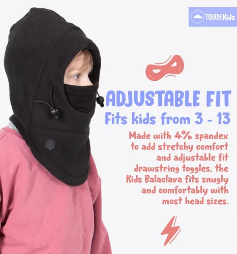 Miniatura 5 de Kids Winter Hat with Mask - Ski Mask for Kids - Ninja Kids Balaclava & Winter Face Mask for Kids wHood - Toddler Balaclava
