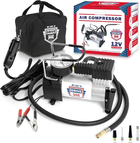 Compresor de aire portátil para inflador de neumáticos, bomba de aire de 12 V CC para neumáticos de automóvil, bomba de aire eléctrica de 150 PSI