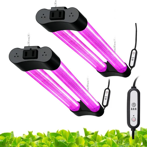 Miniatura 16 de Hlite Paquete de 4 luces LED de cultivo de 16 pulgadas, luces de cultivo enlazables para plantas de interior, luces de plantas de espectro completo