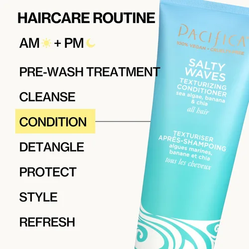 Miniatura 9 de Pacifica Beauty Salty Waves - Champú texturizante + acondicionador texturizante Para todo tipo de cabello Cabello de playa perfecto y sin