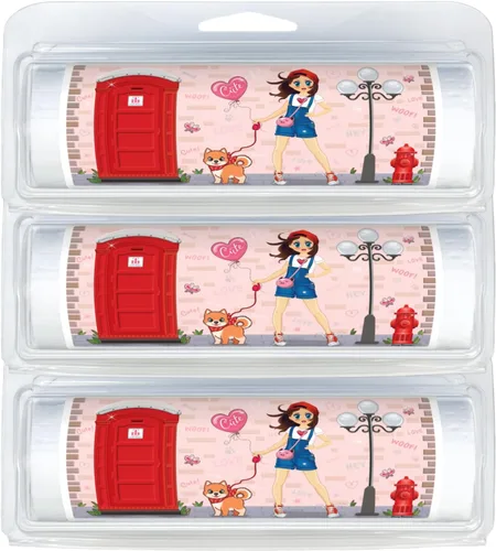 Miniatura 150 de Rollos de papel higiénico biodegradable sin núcleo de tamaño de viaje de alta calidad, práctico dispensador de plástico, mascotas y caballos 617