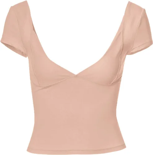 Miniatura 5 de Camisetas cortas para mujer, sexy, sin espalda, cuello en V profundo, manga corta, Y2K, camiseta casual ajustada para verano
