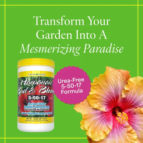 Miniatura 2 de Grow More Fertilizante Hawaiian Bud and Bloom 5-50-17 Libre de Urea - 1.5 libras de Fertilizante Potenciador de Floración Soluble en Agua