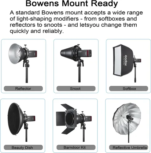Miniatura 6 de Godox Soporte S3 Bowens Mount Universal Speedlite Flash Soporte para Godox AD200 AD200Pro II AD300Pro TT685II TT350 V350 V480 V860II V860III
