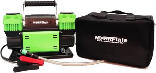 MORRFlate TenSix - Compresor de aire de 12 voltios resistente, 10.6 CFM 150 PSI inflador de neumáticos portátil todoterreno de doble cilindro para