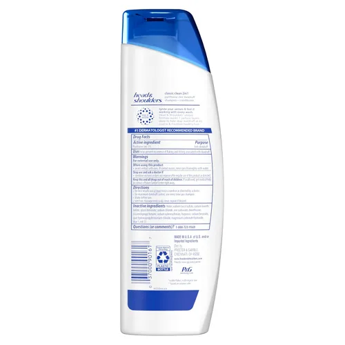 Miniatura 11 de Head & Shoulders Champú y acondicionador anticaspa, Classic Clean 2 en 1, 1% piritiona de zinc, control de escamas, limpieza profunda, cuidado