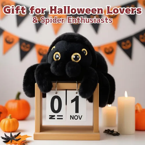 Miniatura 9 de MorisMos Peluche de Araña para Microondas, Animales de Peluche de Arañas Calentables de 1.65 Libras, Peluche Calentable Acogedor Sin Fragancia