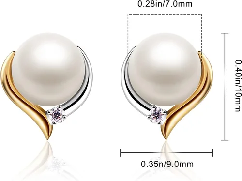 Miniatura 6 de Aretes de perlas para mujer, joyería de plata de ley 925, regalos para mujeres, esposa, mamá, niñas, ella
