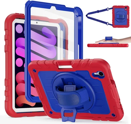 Miniatura 11 de Funda para iPad mini 7 A17 Pro/iPad mini 6 de 8.3 pulgadas, funda para iPad mini de 7ª/6ª generación (2024/2021) con soporte para lápiz/soporte