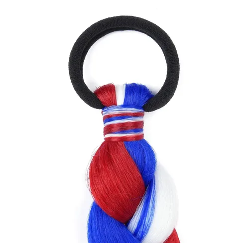 Miniatura 7 de Paquete de 2 extensiones de cola de caballo trenzada con lazo elástico, lacio, elegante envolvente, extensiones de cola de caballo de 26 pulgadas